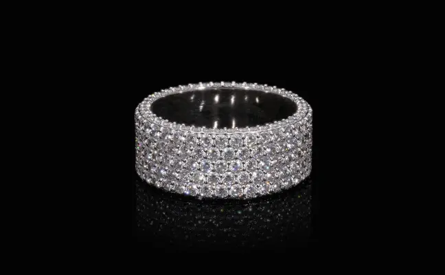 Lab Grown Diamond Iced Out Band for Her