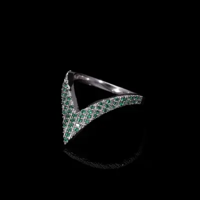 Lab Grown Emerald Eagle Ring