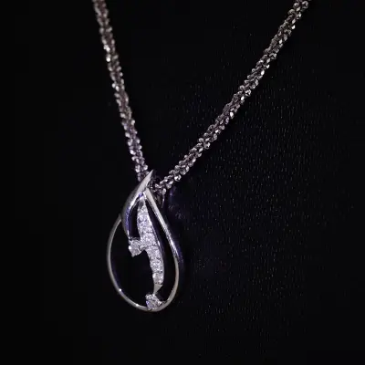 Lab Grown Diamond Tear Pendant