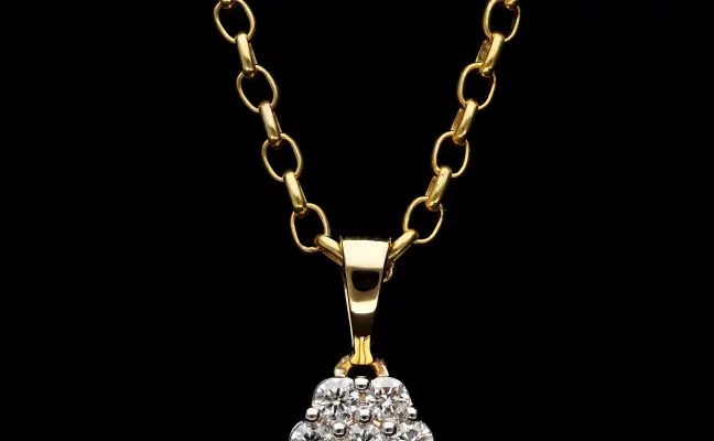Lab Grown Diamond Iced Flower Pendant