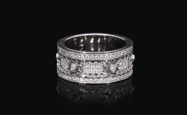 Lab Grown Diamond Gear Ring