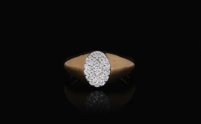 Pave Set Lab Grown Diamond Ring For Her