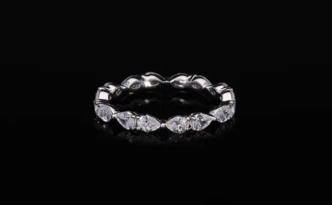 Pear Cut Lab Grown Diamond Eternity Band