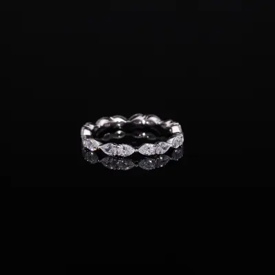 Pear Cut Lab Grown Diamond Eternity Band