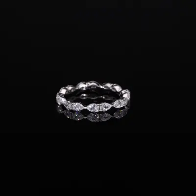 Pear Cut Lab Grown Diamond Eternity Band