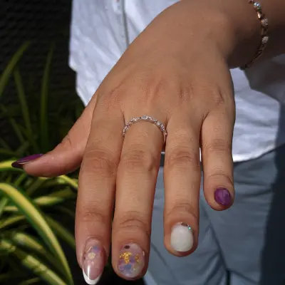 Pear Cut Lab Grown Diamond Half Eternity Band
