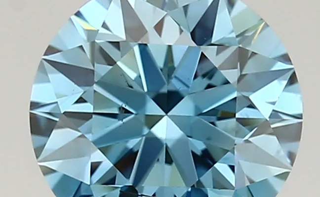 1.37ct FANCY VIVID  BLUE SI1 Round (IGI)