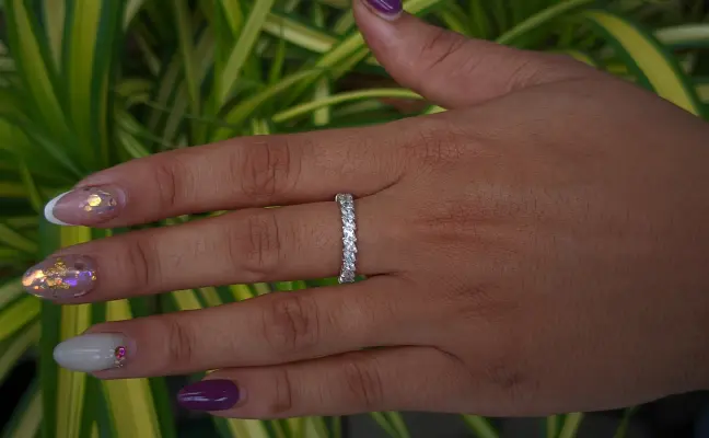 Marquise Cut Lab Grown Diamond Eternity Wedding Band