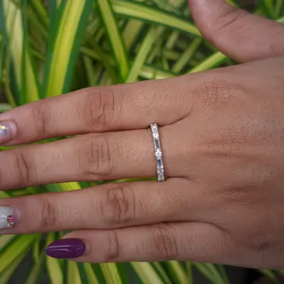 Baguette Cut Lab Grown Diamond Eternity Band