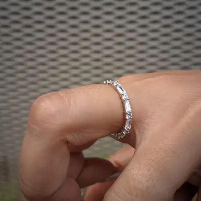 Baguette Cut Lab Grown Diamond Eternity Band