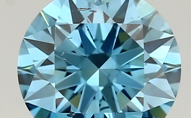 1.35ct FANCY VIVID  BLUE SI2 Round (IGI)