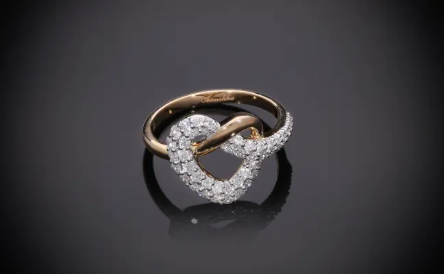 Lab Grown Diamond Infinity Heart Ring