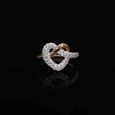 Lab Grown Diamond Infinity Heart Ring