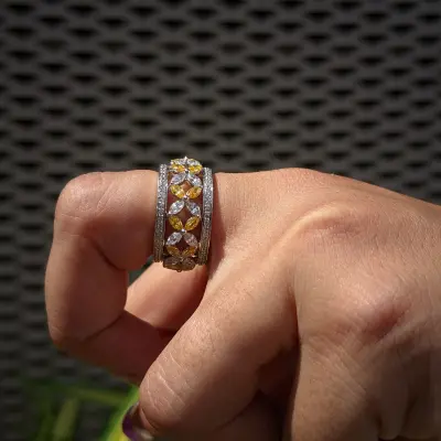 Fancy Marquise Diamond Band For Her