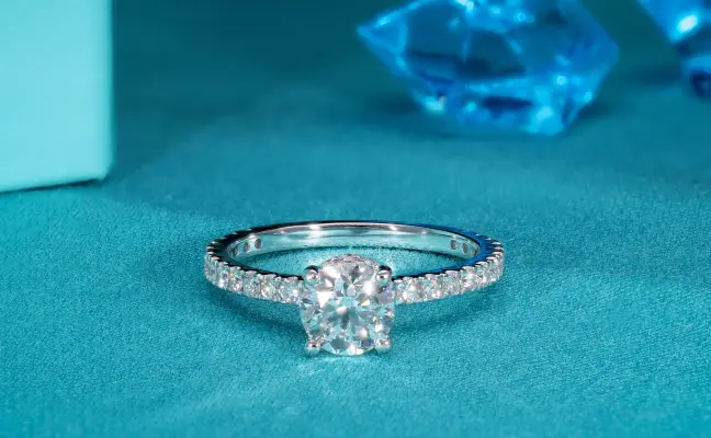 Lab Grown Diamonds - Invisible Halo Solitaire Ring
