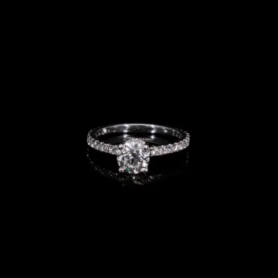 Lab Grown Diamonds - Invisible Halo Solitaire Ring