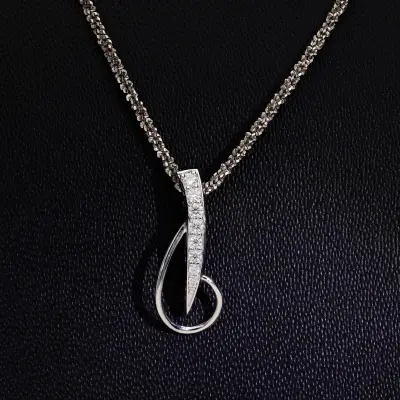 Lab Grown Diamond Elephant Tooth Pendant for Her