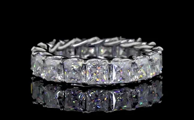 Princess Cut Eternity Band