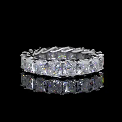 Princess Cut Eternity Band