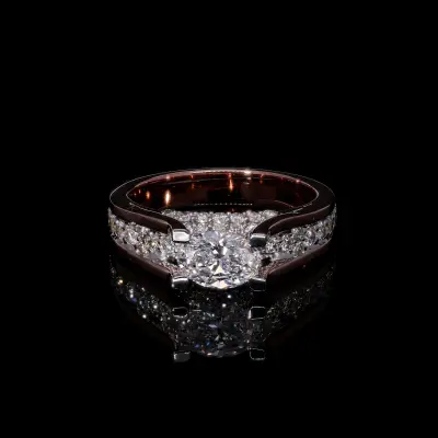 Lab Grown Diamond Oval Floating Ring