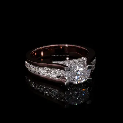 Lab Grown Diamond Oval Floating Ring