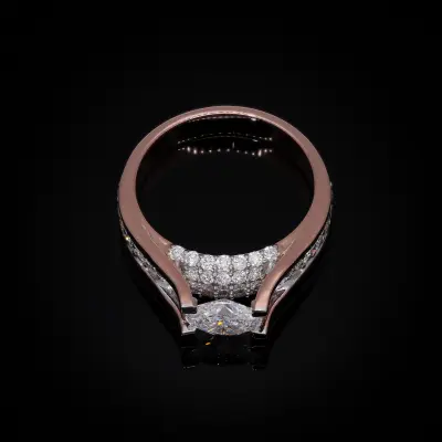 Lab Grown Diamond Oval Floating Ring