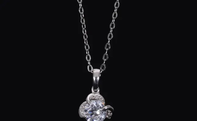 Lab Grown Diamond Halo Solitaire Pendant
