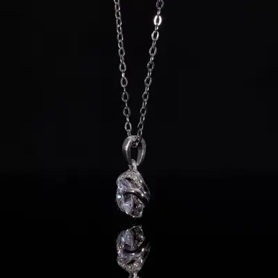 Lab Grown Diamond Halo Solitaire Pendant