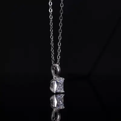 Princess Cut Lab Grown Diamond Solitaire Pendant