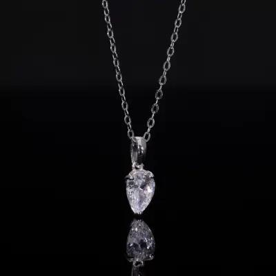 Pear Cut Lab Grown Diamond Pendant