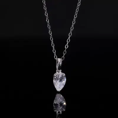 Pear Cut Lab Grown Diamond Pendant
