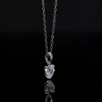 Heart Cut Lab Grown Diamond Pendant