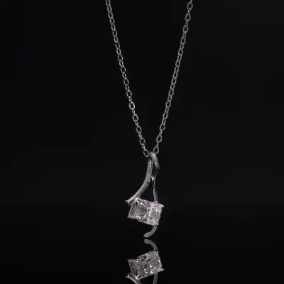 Radiant Cut Lab Grown Diamond Pendant