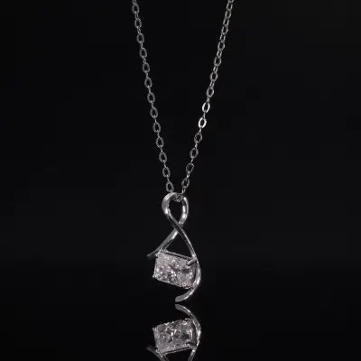 Radiant Cut Lab Grown Diamond Pendant
