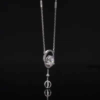 Lab Grown Diamond Round Halo Pendant
