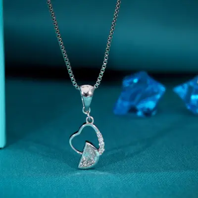 Half Moon Lab Grown Diamond Pendant