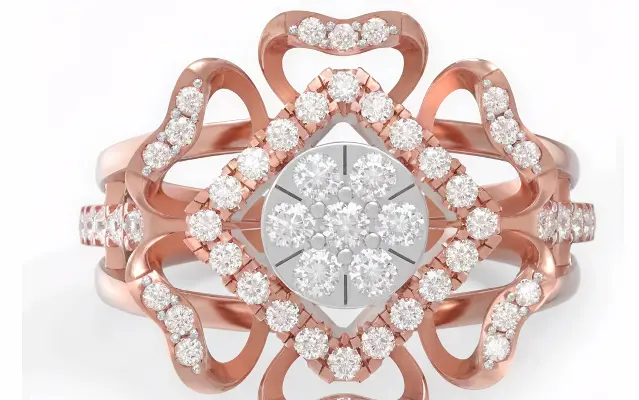 Manmohini Ring(CI. Zaveri)- 0.515 CTW, 59 PCS VS1 CVD Lab Grown Round Diamond Ring