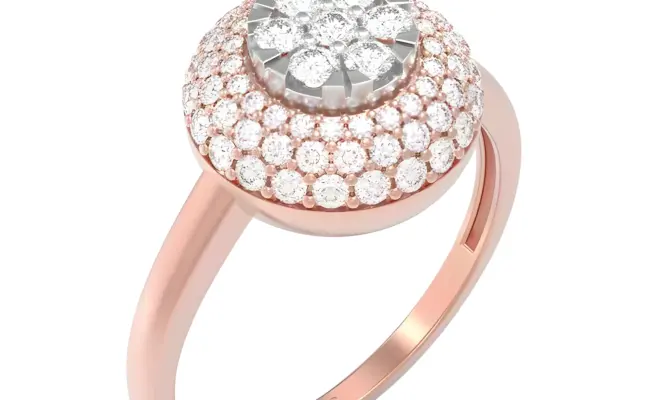 Gauri Ring (CI. Zaveri)- 0.637 CTW 73 PCS VS1 Lab Grown Round Diamond Ring