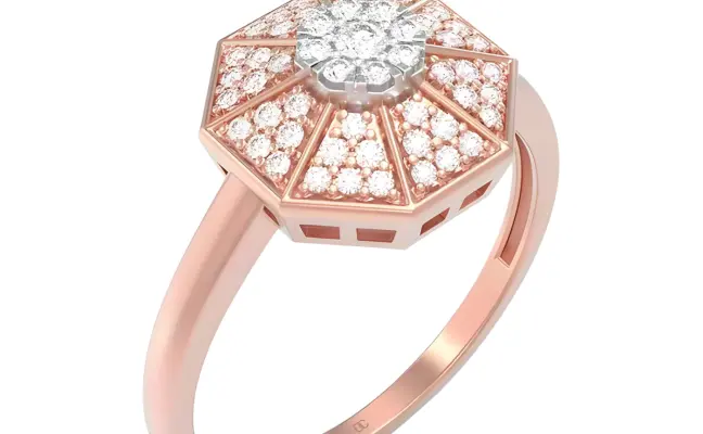 Kamakshi Ring (CI. Zaveri)- 0.281 CTW 57 PCS VS1 Lab Grown Round Diamond Ring