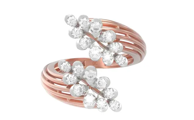 Vaibhavi Ring (CI. Zaveri)- 0.868 CTW 20 PCS VS1 Lab Grown Round Diamond Ring