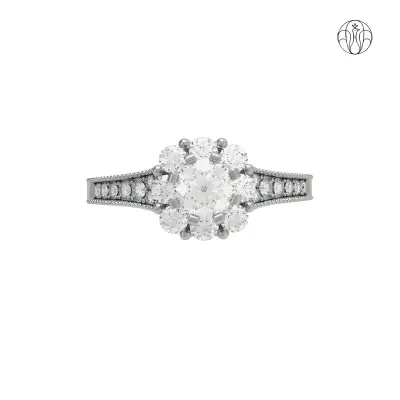 Ziya Ring(CI. Zaveri)- 1.04 CTW 23 PCS VS1 Lab Grown Round Diamond Ring