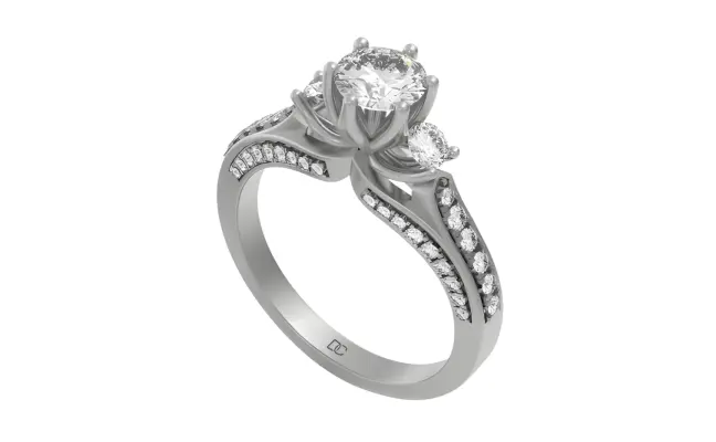 Serena Ring(CI. Zaveri)- 1.024 CTW 51 PCS VS1 Lab Grown Round Diamond Ring
