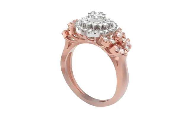 Tanirika Ring (CI. Zaveri)-  0.753 CTW 63 PCS VS1 Lab Grown Round Diamond Ring
