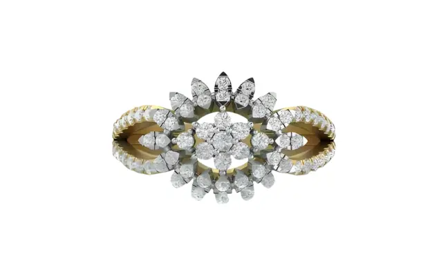 Sitara Ring(CI. Zaveri)-  0.791 CTW 69 PCS VS1 Lab Grown Round Diamond Ring