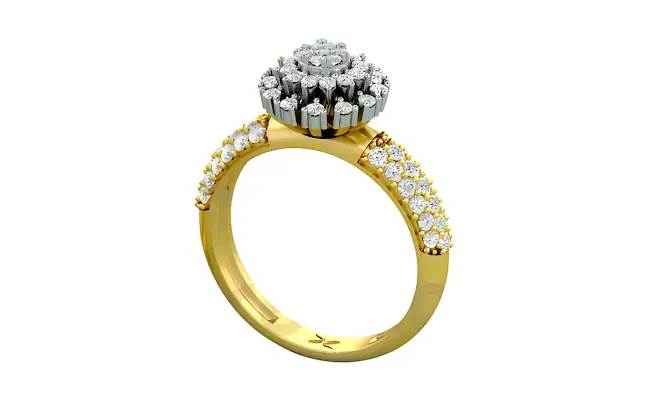 Nandini Ring (CI. Zaveri)- 0.8 CTW 67 PCS VS1 Lab Grown Round Diamond Ring