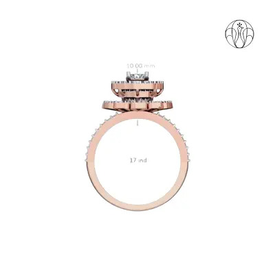 Sharanya Ring (CI. Zaveri)- 1.36 CTW 180 PCS VS1 Lab Grown Round Diamond Statement Design Ring