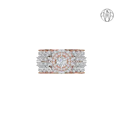 Seraphine Radiance (CI. Zaveri)- 2.62 CTW 83 PCS VS1 Lab Grown Round Diamond High Jewellery Ring