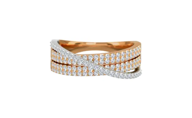 Aarya Ring (CI. Zaveri)- 0.430 CTW 101 PCS VS1 Lab Grown Round Diamond Ring