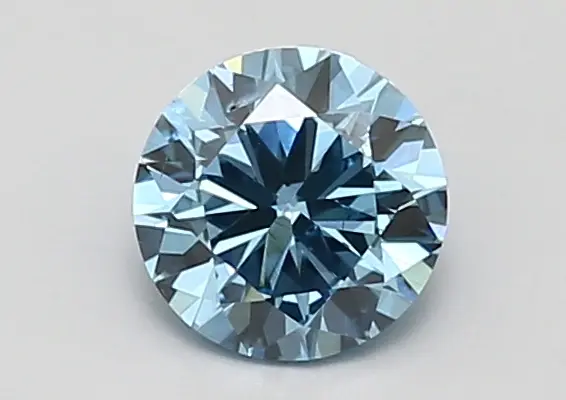 0.97ct FANCY VIVID  BLUE SI1 Round (IGI)
