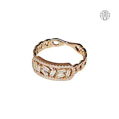 Ruhani Ring (CI. Zaveri)-  0.608 CTW 39 PCS VS1 Lab Grown Diamond White Gold Ring